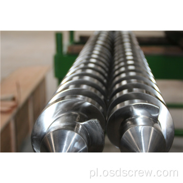 Tornillo gemello paralelo y cilindro para maquina de extrusion de perfiles de tuberia de PVC Bausano MD125 / 30 PLUS